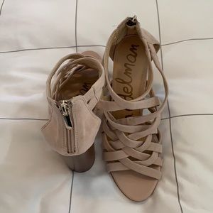 Sam Edelman block heels in blush -size 8. NWT
